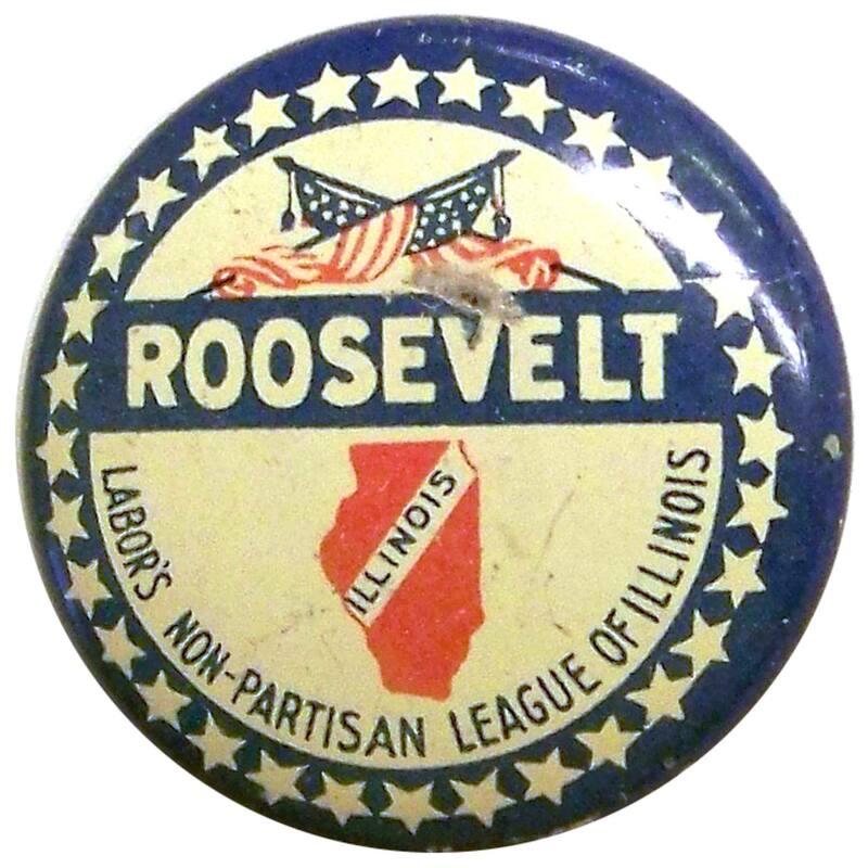 Roosevelt Campaign Button, 1936