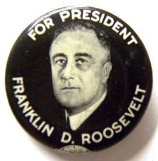 Roosevelt Campaign Button, 1936