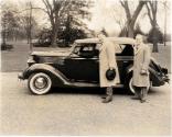 FDR with D.M. Keyes and V.I. Relyea of Ford who personally delivered the Ford Phaeton to the Ro…