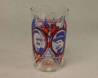 Roosevelt and Churchill Commemorative Glass