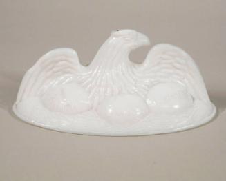 Milk Glass Eagle Dish Cover