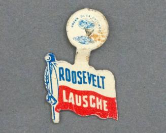 Roosevelt and Lausche Campaign Lapel Tab, 1944
