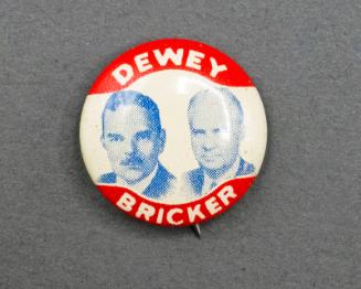 Dewey and Bricker Campaign Button, 1944