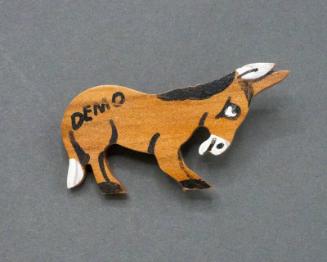 Democratic Donkey Campaign Pin, 1944