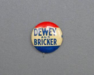Dewey and Bricker Campaign Button, 1944