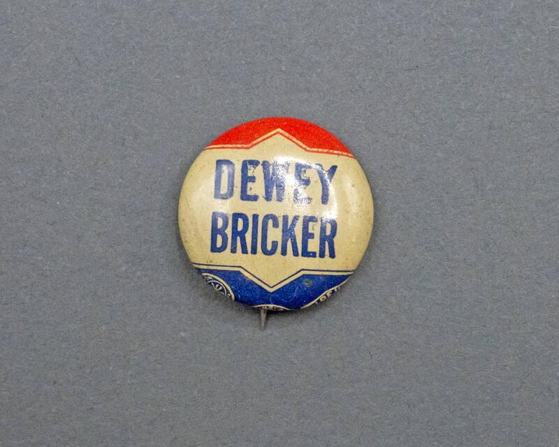 Dewey and Bricker Campaign Button, 1944