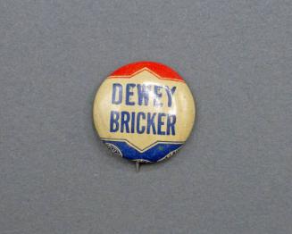 Dewey and Bricker Campaign Button, 1944