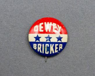 Dewey and Bricker Campaign Button, 1944