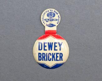 Dewey and Bricker Campaign Lapel Tab, 1944