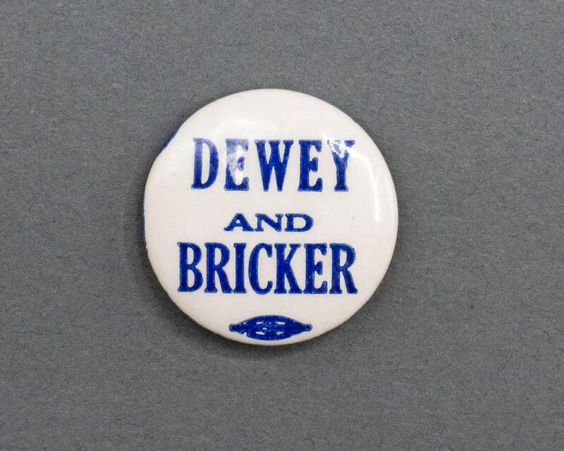 Dewey and Bricker Button, 1944