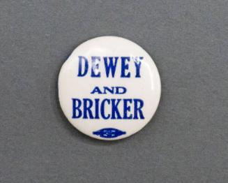 Dewey and Bricker Button, 1944