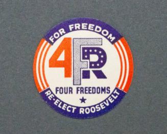 Roosevelt Campaign Sticker, 1944