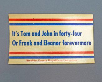 Dewey Campaign Sticker, 1944