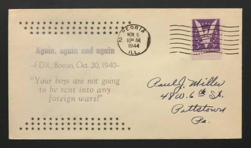 Anti-Roosevelt Campaign Stamp Cover