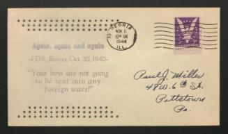 Anti-Roosevelt Campaign Stamp Cover