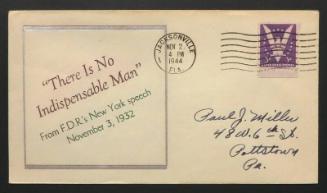 Anti-Roosevelt Campaign Stamp Cover