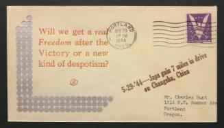 Anti-Roosevelt Campaign Stamp Cover