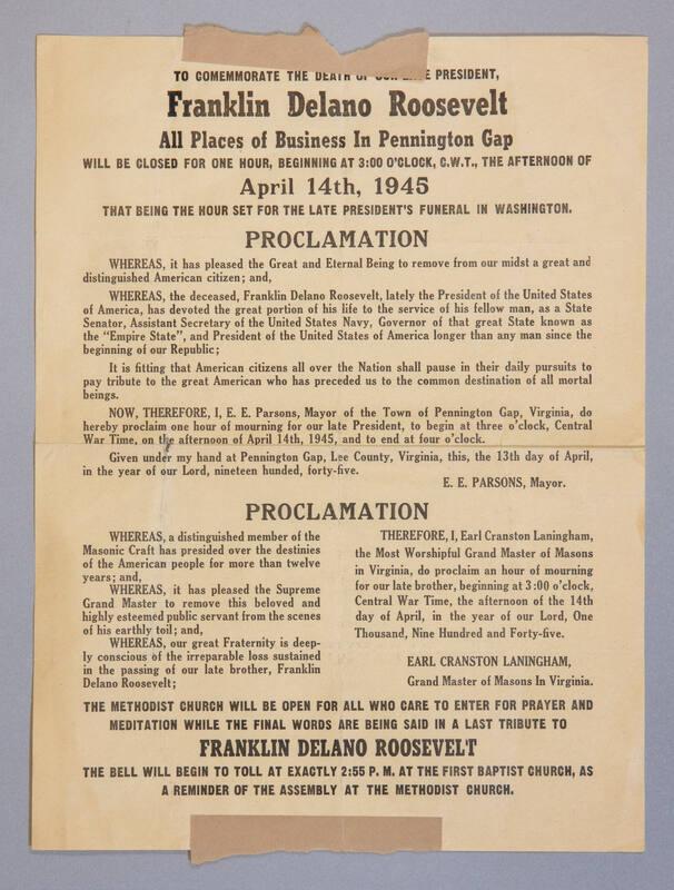Tribute Proclamation