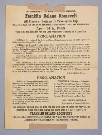 Tribute Proclamation