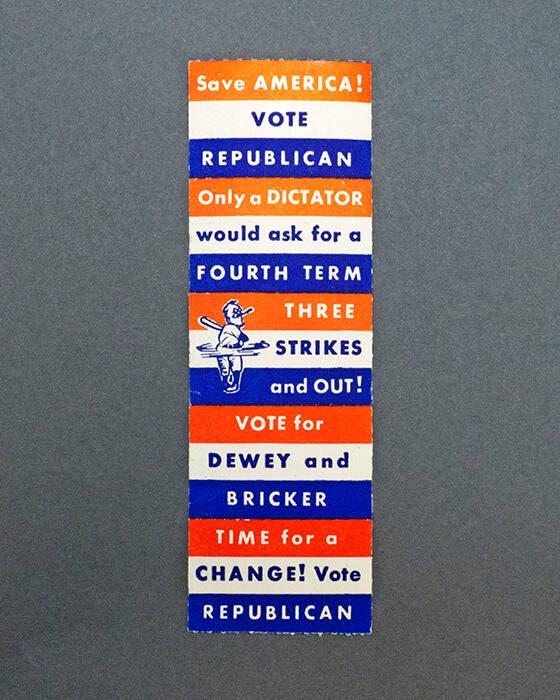 Dewey Campaign Stickers, 1944