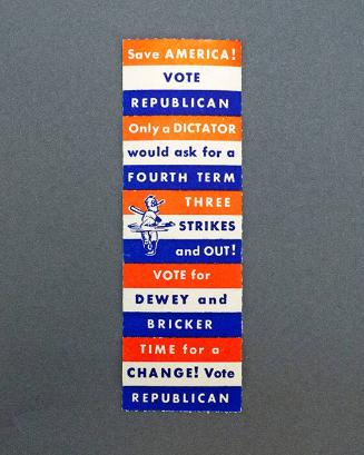 Dewey Campaign Stickers, 1944