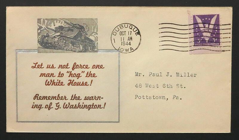 Anti-Roosevelt Campaign Stamp Cover