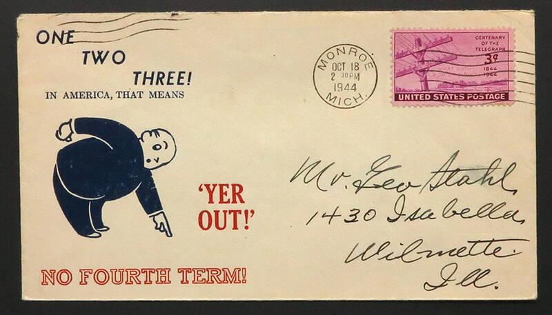 Anti-Roosevelt Campaign Stamp Cover
