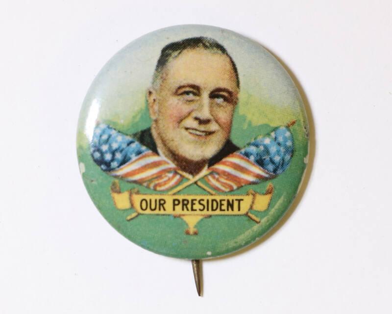Roosevelt Campaign Button, 1936