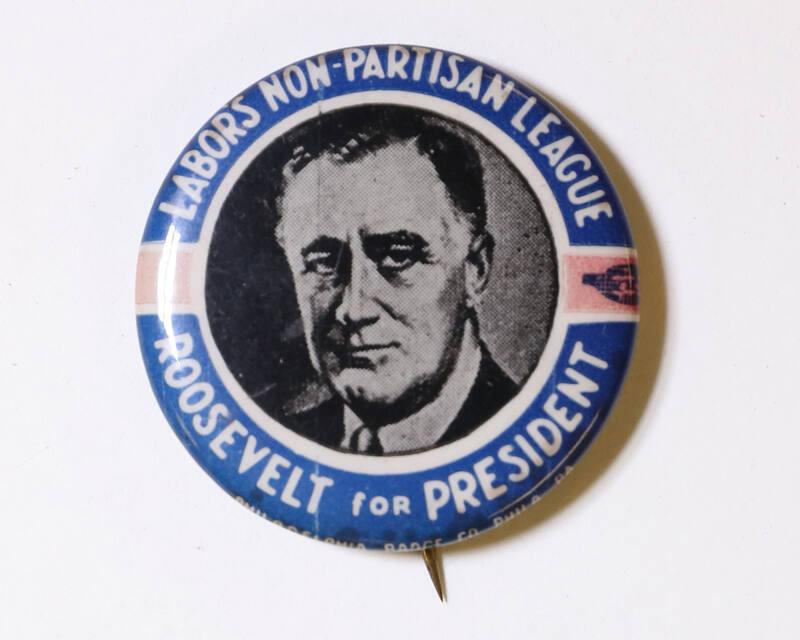 Roosevelt Campaign Button, 1936