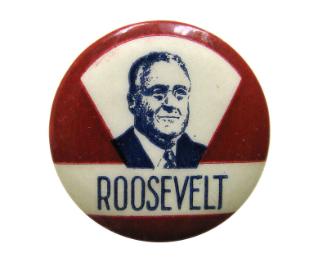 Roosevelt Campaign Button, 1936