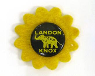 Landon and Knox Campaign Button, 1936