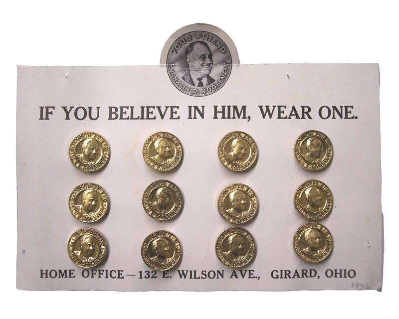 Roosevelt Campaign Buttons, 1936