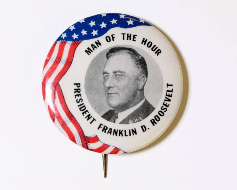 Roosevelt Campaign Button, ca. 1936