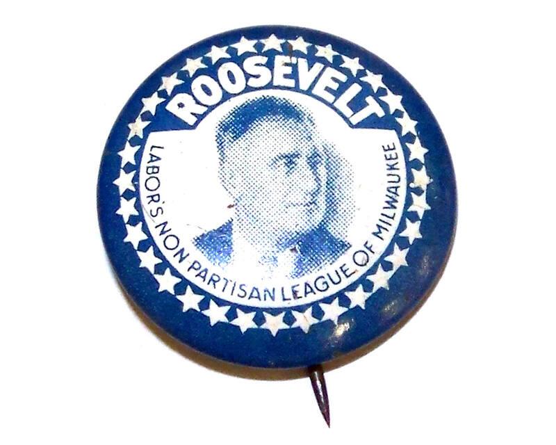 Roosevelt Campaign Button, 1936