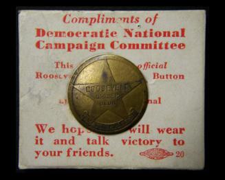 Roosevelt and Garner Campaign Button, 1936