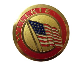 Willkie Campaign Button, 1940