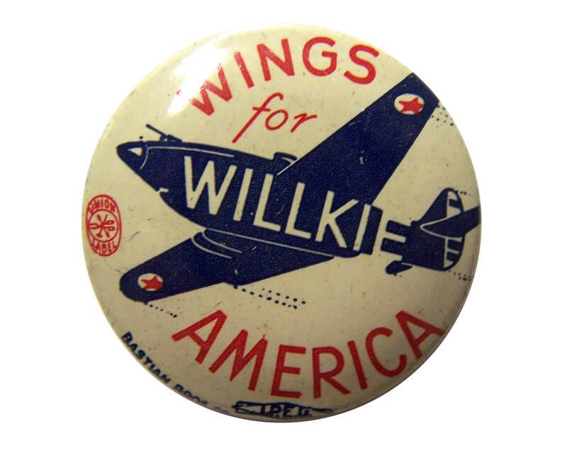 Willkie Campaign Button, 1940