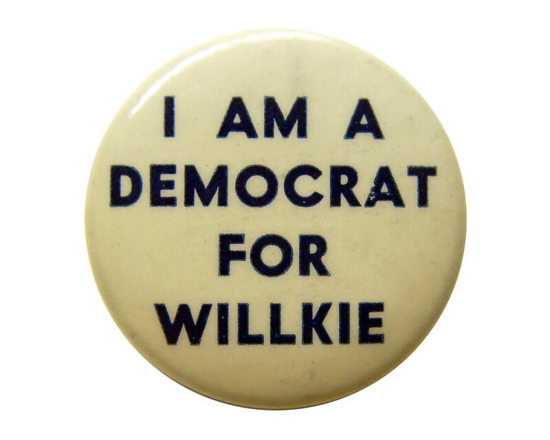 Willkie Campaign Button, 1940