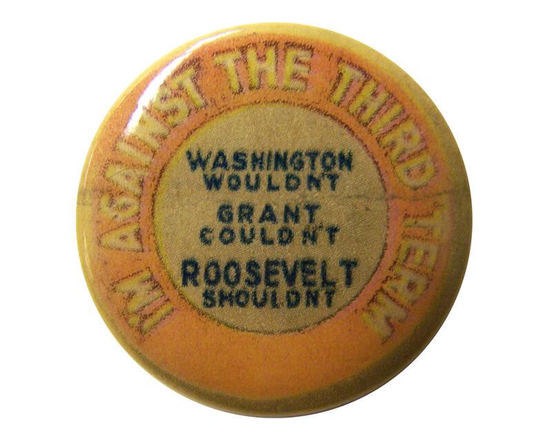 Anti-Roosevelt Campaign Button, 1940
