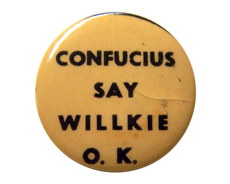 Willkie Campaign Button, 1940
