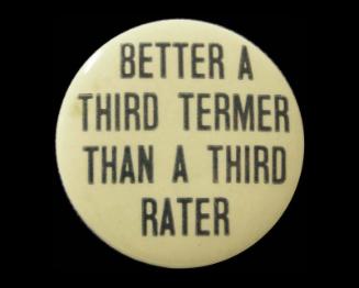 Roosevelt Campaign Button, 1940