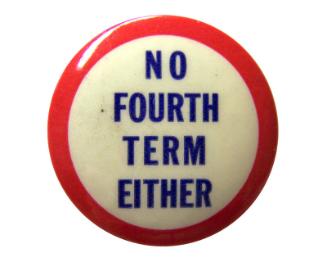 Anti-Roosevelt Campaign Button, 1940