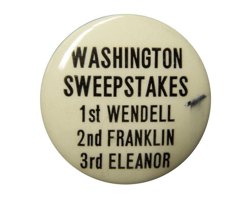 Willkie Campaign Button, 1940