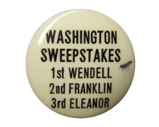 Willkie Campaign Button, 1940