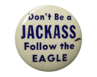 Anti-Roosevelt Campaign Button, 1940