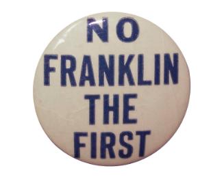 Anti-Roosevelt Campaign Button, 1940