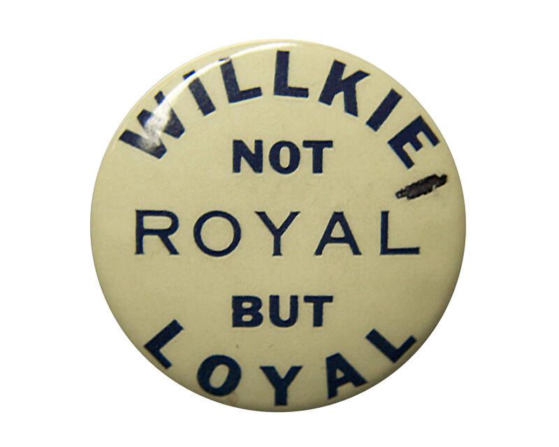 Willkie Campaign Button, 1940