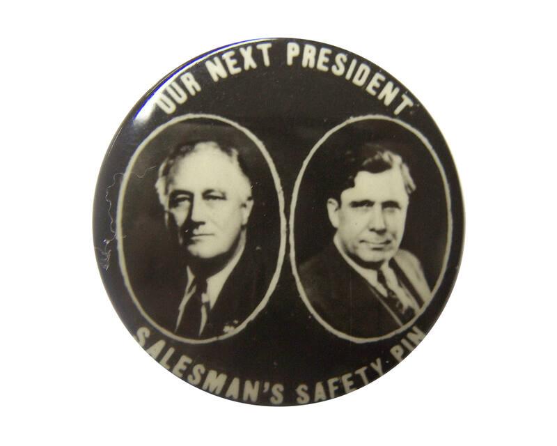 Roosevelt and Willkie Campaign Button, 1940