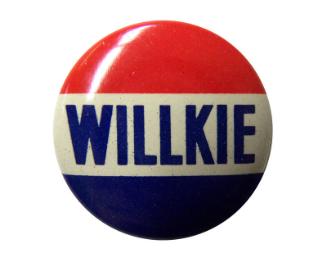 Willkie Campaign Button, 1940