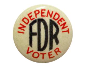 Roosevelt Campaign Button, 1940
